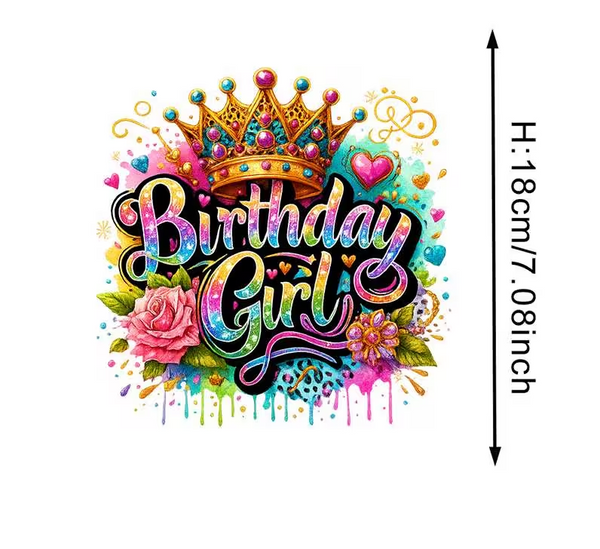Heat Transfer Sticker - Birthday Girl