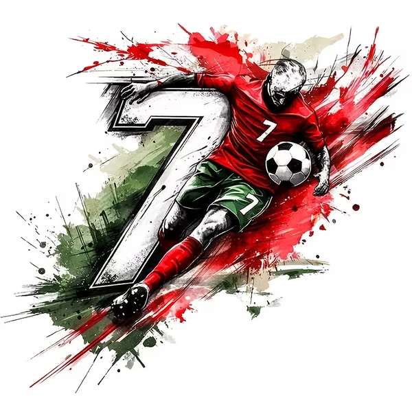 Heat Transfer Sticker - Football No.7