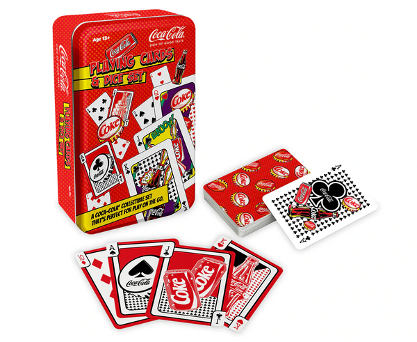 Coca Cola- Playing Cards & Dice Tin  Set