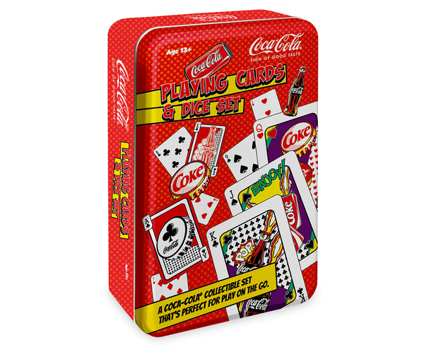 Coca Cola- Playing Cards & Dice Tin  Set