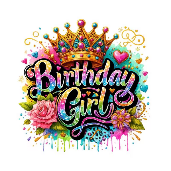 Heat Transfer Sticker - Birthday Girl