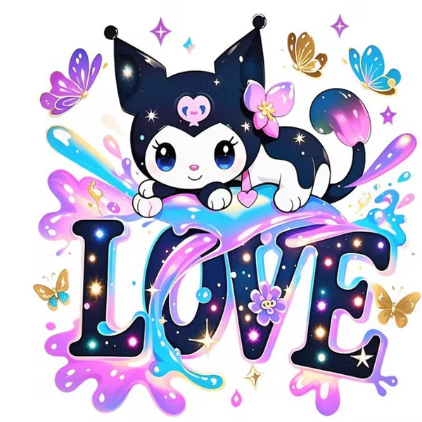 Heat Transfer Sticker - Kuromi Love