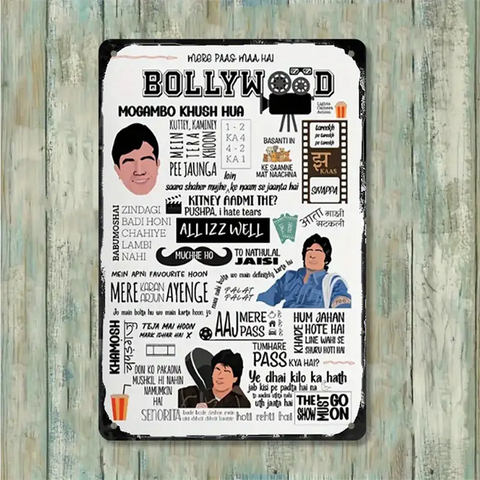 Retro Metal Sign- Bollywood