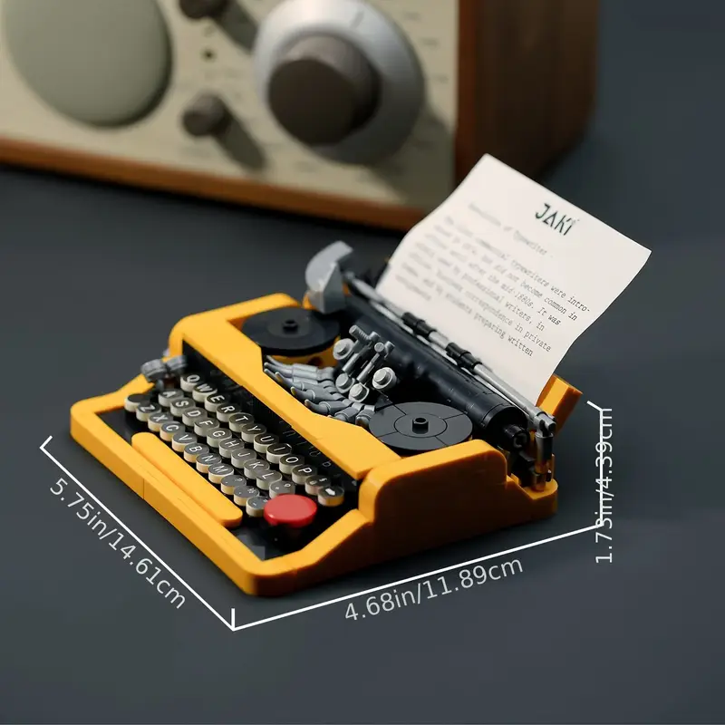 Mini Block Type Writer Typewriter Building Blocks – Infinity Gifts NZ
