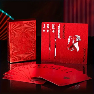 Premium Red Waterproof Playing Cards