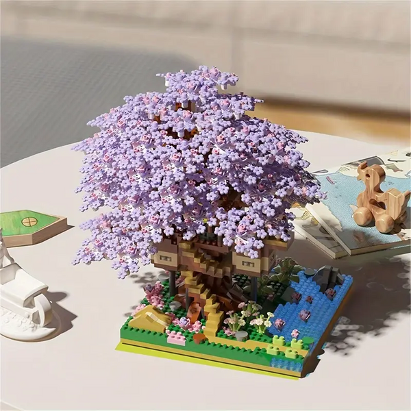 Cherry Blossom Bonsai Tree Building Block Set