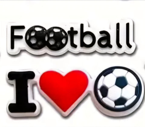 I Love Football Jibbitz Charms