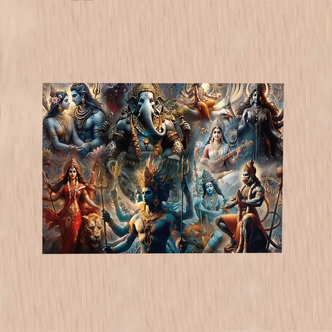 Vibrant Hindu Deity Canvas Wall Art