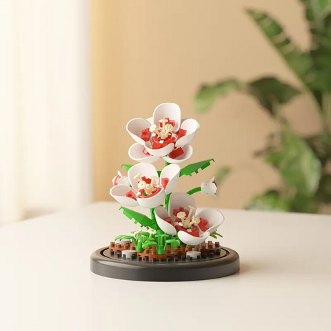 Hibiscus Flowers Building Blocks Set