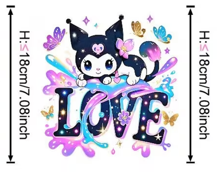 Heat Transfer Sticker - Kuromi Love