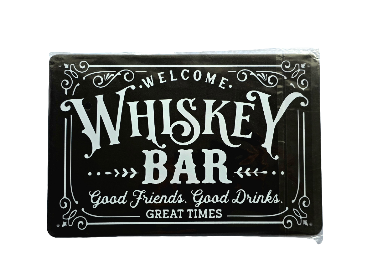 Retro Metal Sign- Whiskey Bar