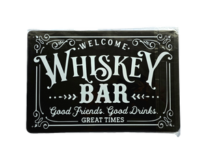 Retro Metal Sign- Whiskey Bar