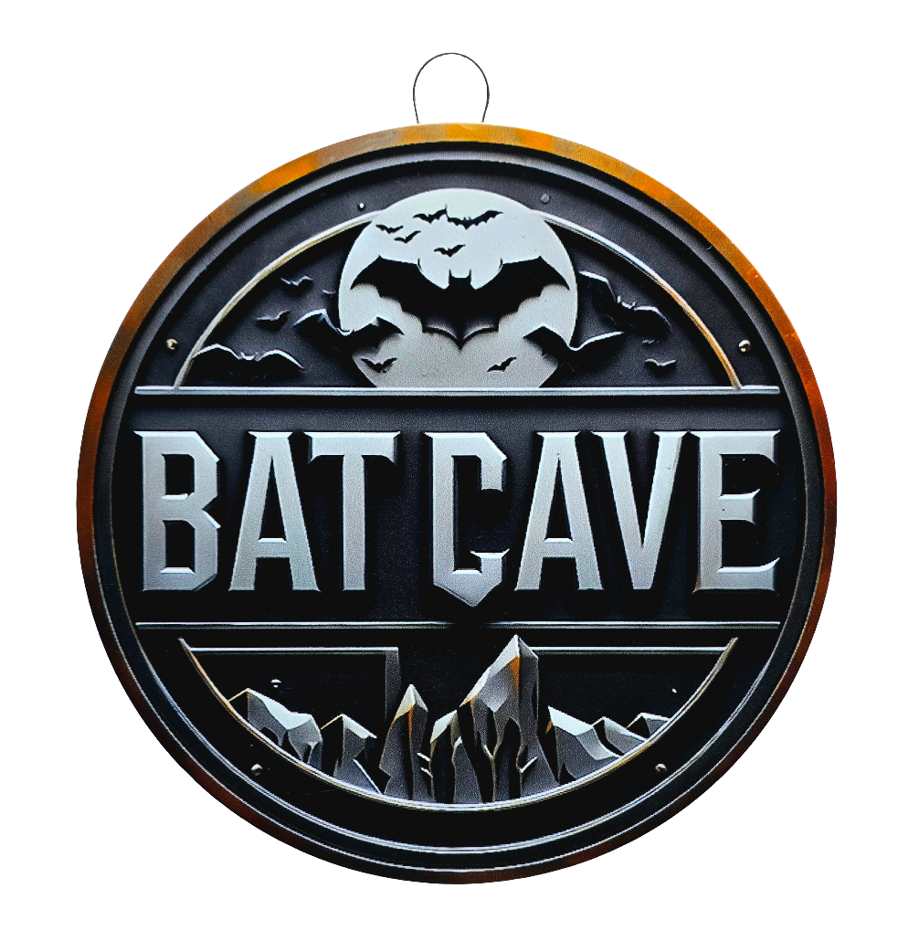 Retro Metal Sign- BAT CAVE