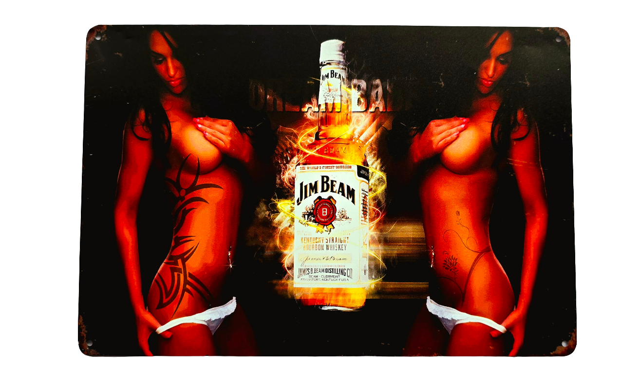 Retro Metal Sign- Jim Beam Whiskey