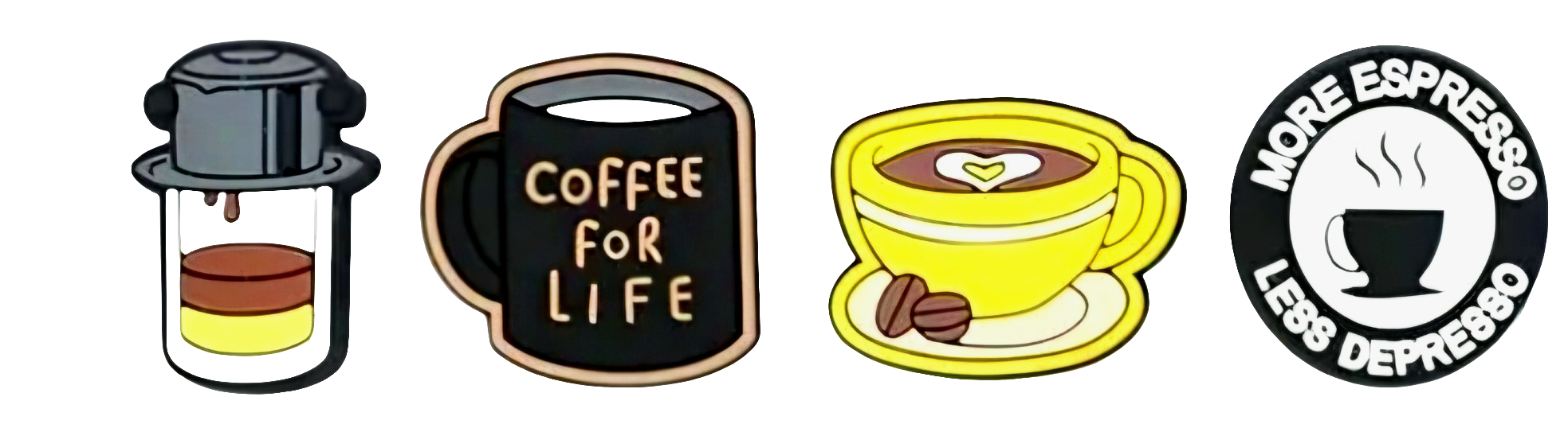 Coffee for Life Jibbitz Charms Set