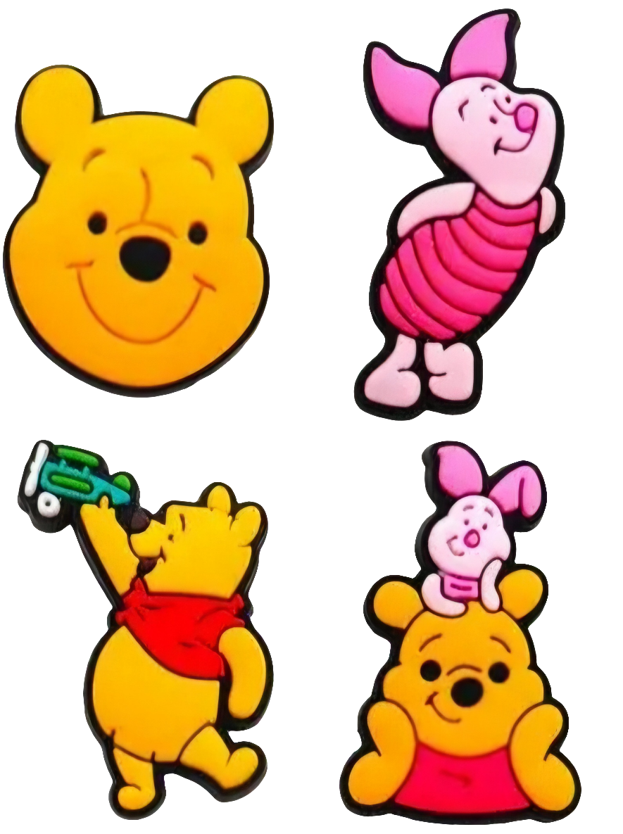 Winnie the Pooh & Piglet Jibbitz Charms Set 2