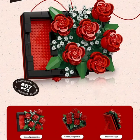 Roses Garden Building Blocks Set