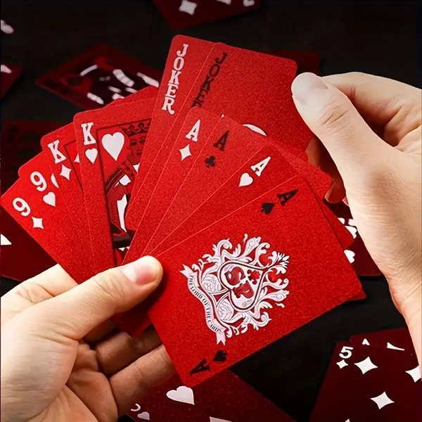 Premium Red Waterproof Playing Cards