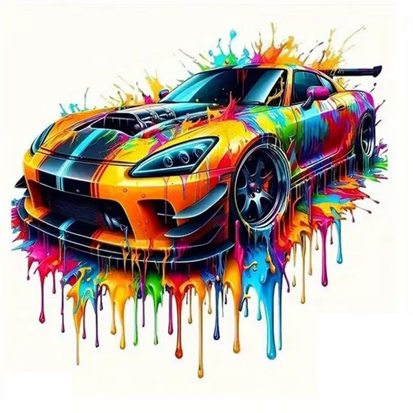 Heat Transfer Sticker - Racing Car