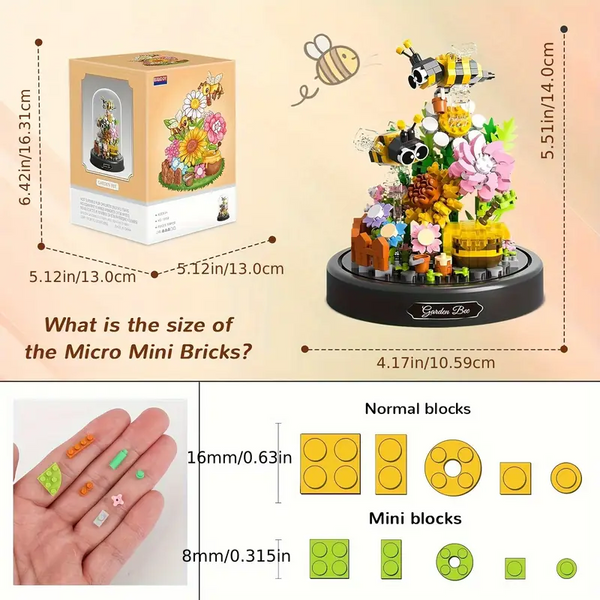Garden Bees Building Block Set