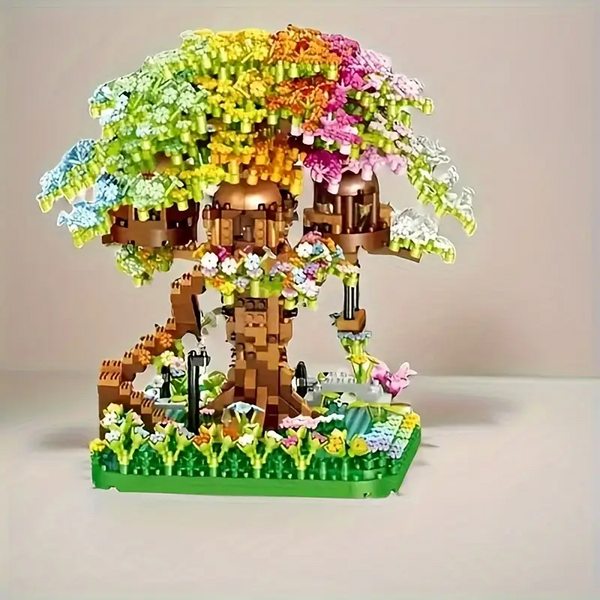 Colourful Treehouse Building Blocks Set