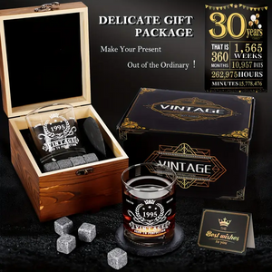 Birthday Whiskey Glass Gift Set ( 30th/40th/50th)