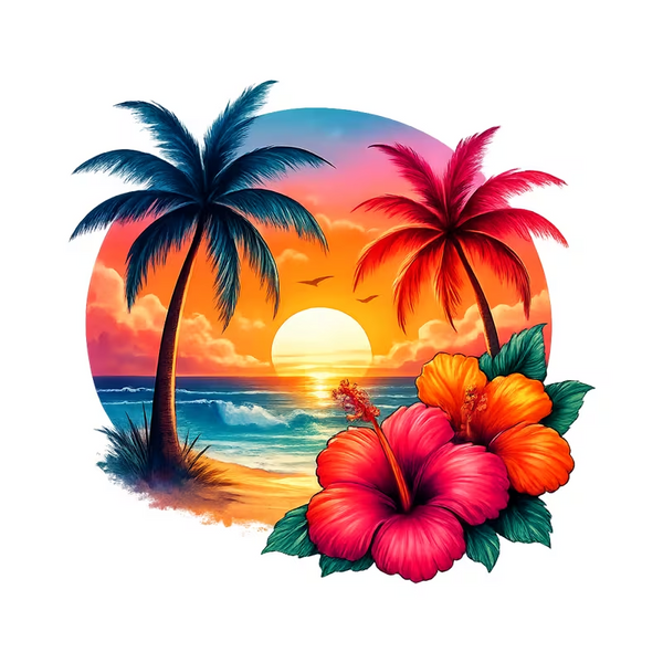 Heat Transfer Sticker - Tropical Island