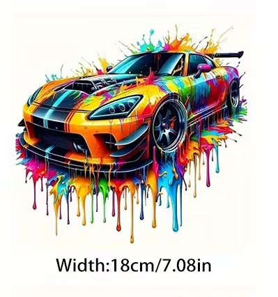 Heat Transfer Sticker - Racing Car