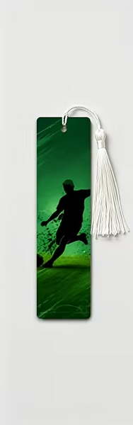 Football Striker Faux Leather Bookmark