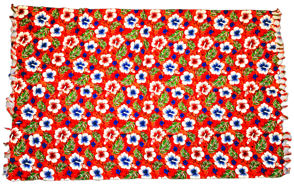 Hibiscus Red Sarong with Frills
