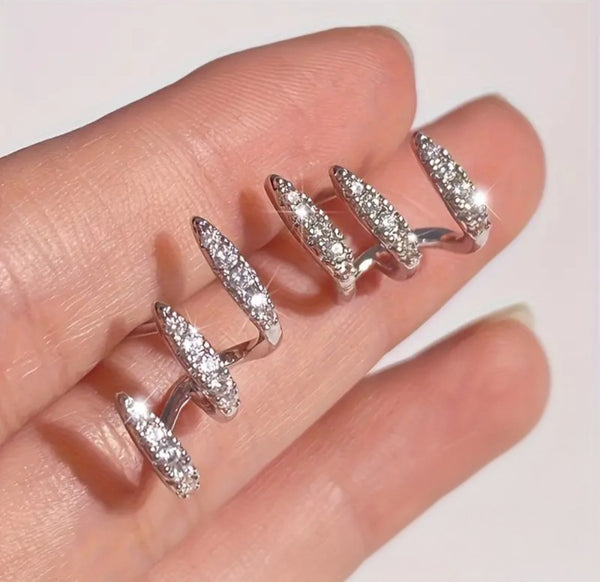 Sterling Silver Double Hoop Earrings