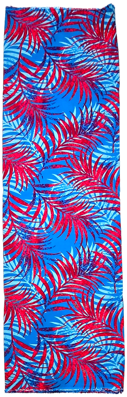 Blue Pink Leaves Lavalava