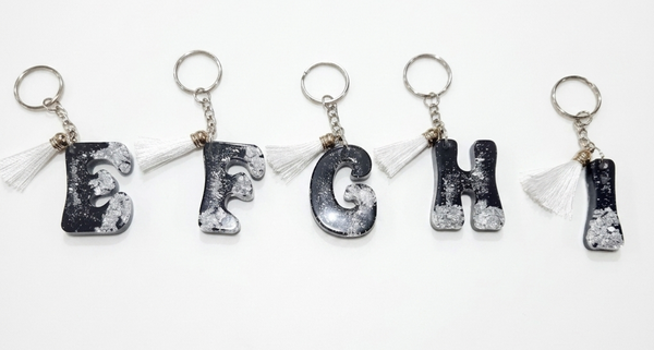 Resin Alphabets Keychain