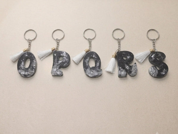 Resin Alphabets Keychain