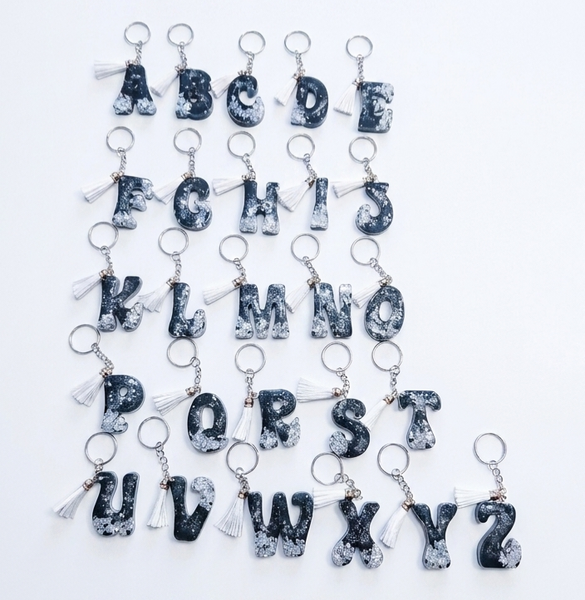 Resin Alphabets Keychain