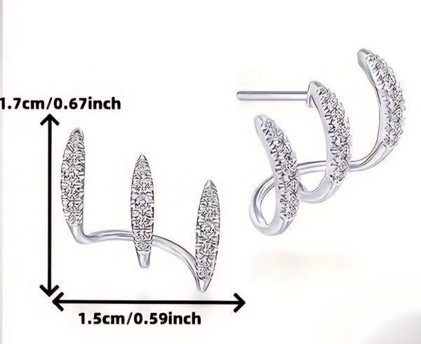 Sterling Silver Double Hoop Earrings