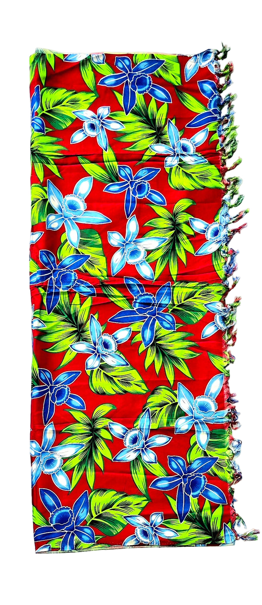 Dark Red Sarong with Frills