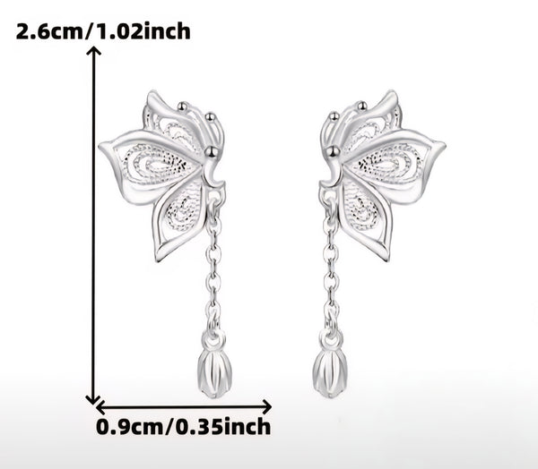 Sterling Silver Butterfly Earrings