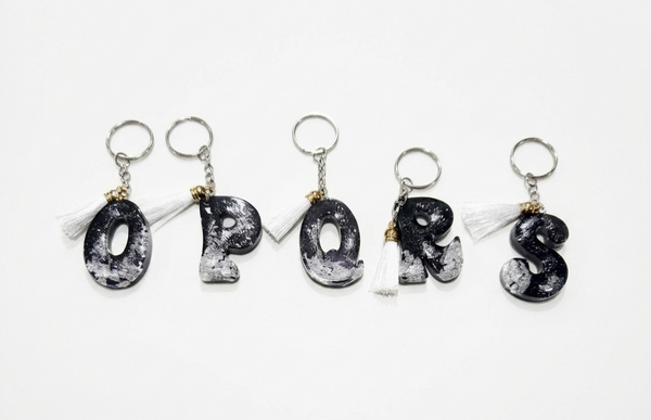 Resin Alphabets Keychain