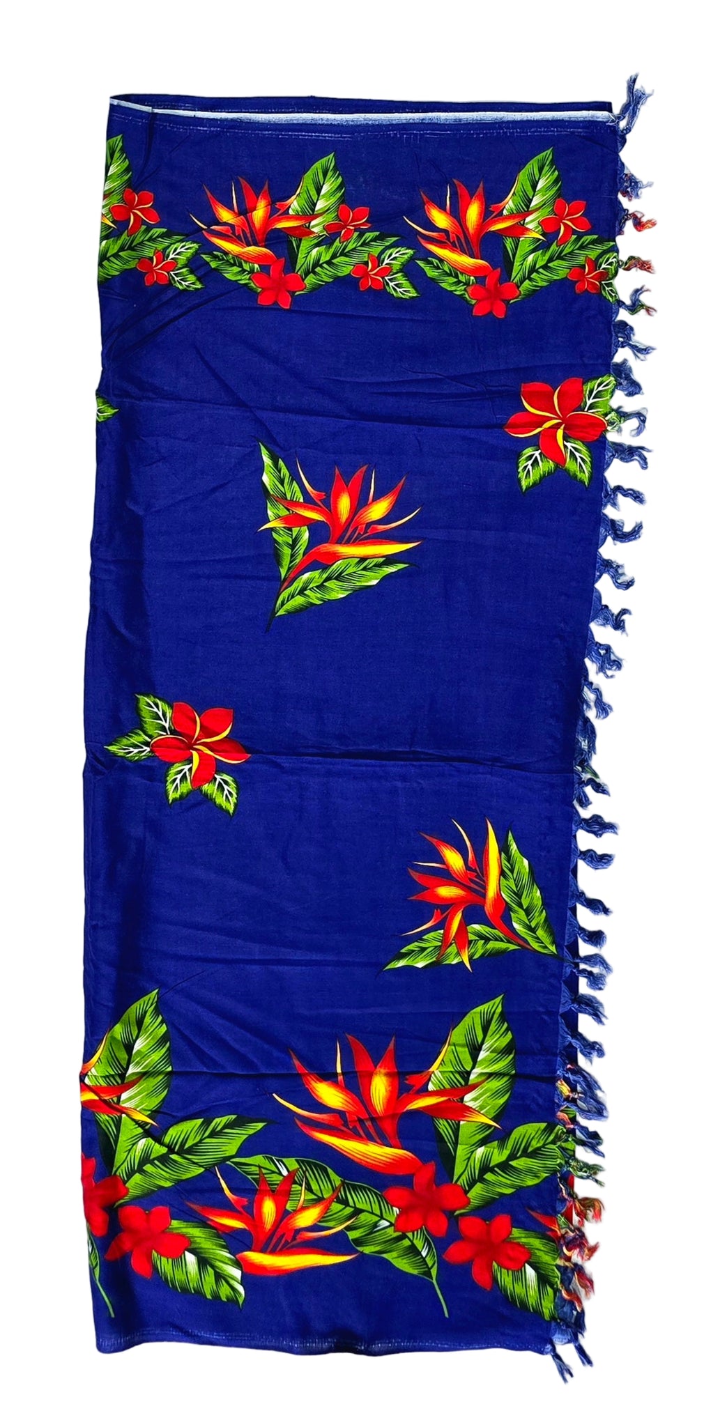 Blue Flower Sarong with Frills