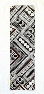 Lavalava Tapa Design- WHITE