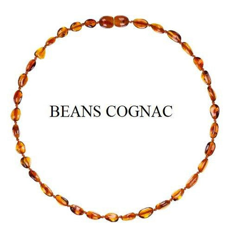 Baby Teething Amber Necklace Cognac