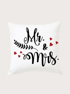 Mr & Mrs Cushion Cover