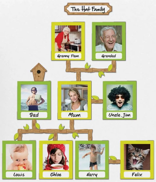 Family Tree MAGNETIC Photo Frames