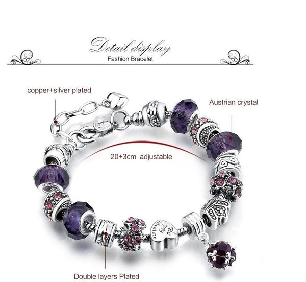 Crystal Charm Bracelet