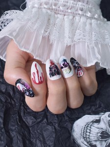 Fake Nail Set- Skull