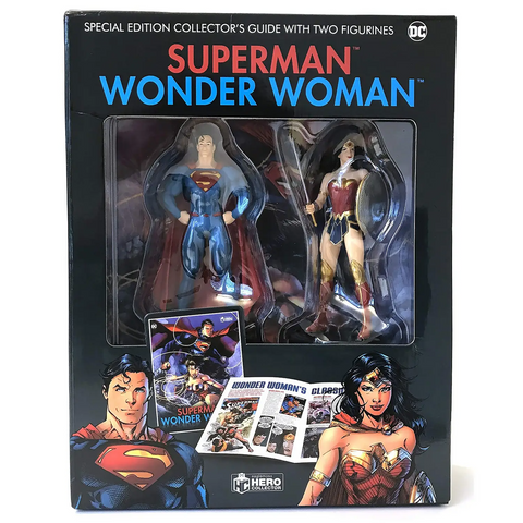 DC Superman & Wonder Woman Illustrated Guide WITH 2 Figures by Eagle Moss