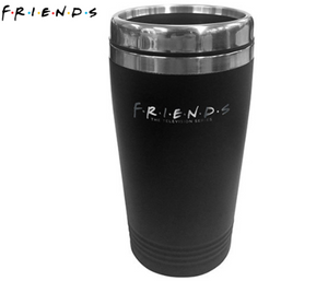 Friends Stainless Steel Black/Silver Travel Mug - 450ml