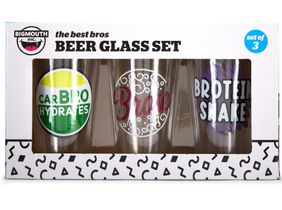 The Best Bros 3 Beer Glass Set