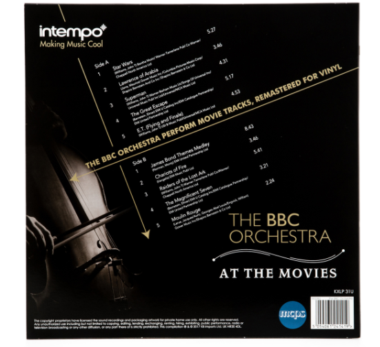 The BBC Orchestra - Intempo At The Movies Vinyl Record